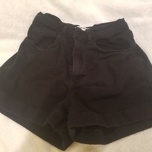 Black Jean shorts